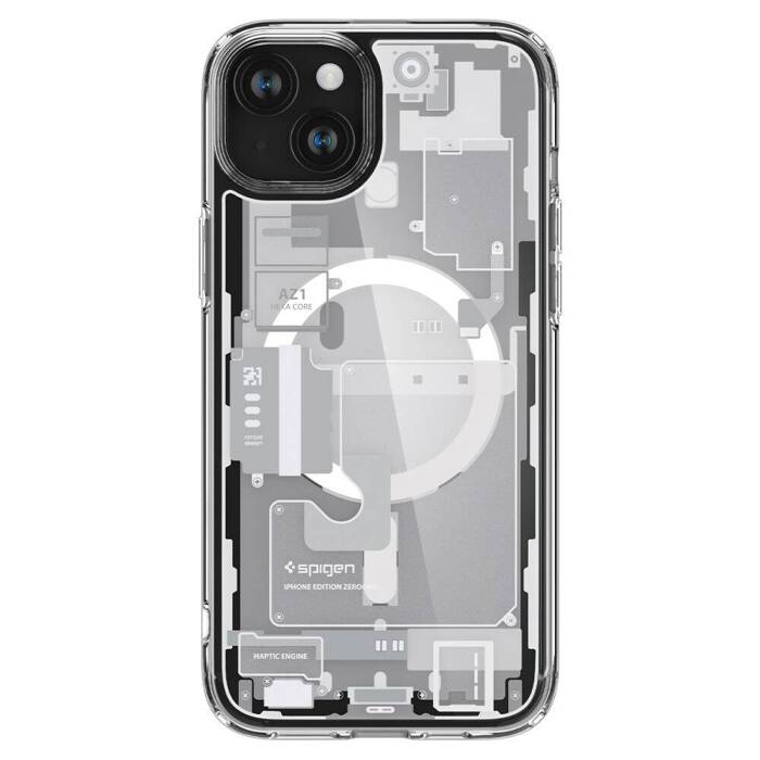 Case Spigen Ultra Hybrid Mag MagSafe iPhone 15 Plus Zero One White Case