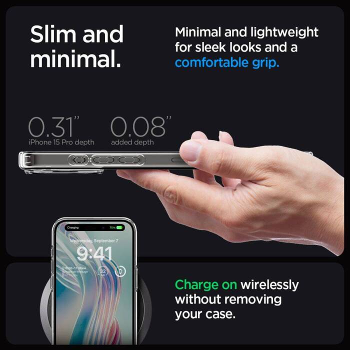 Etui Spigen Ultra Hybrid iPhone 15 Pro Max Frost Clear Case
